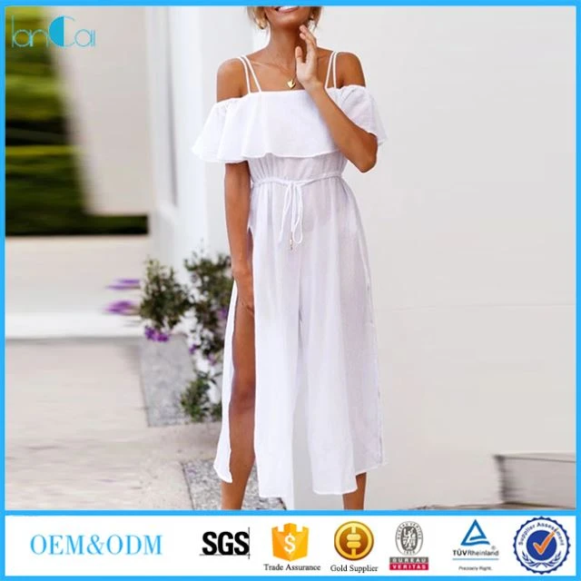 Gwisgoedd Traeth Lliain Gwyn